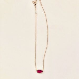 Kendra Scott Elisa Pendant Necklace in Ruby Red
